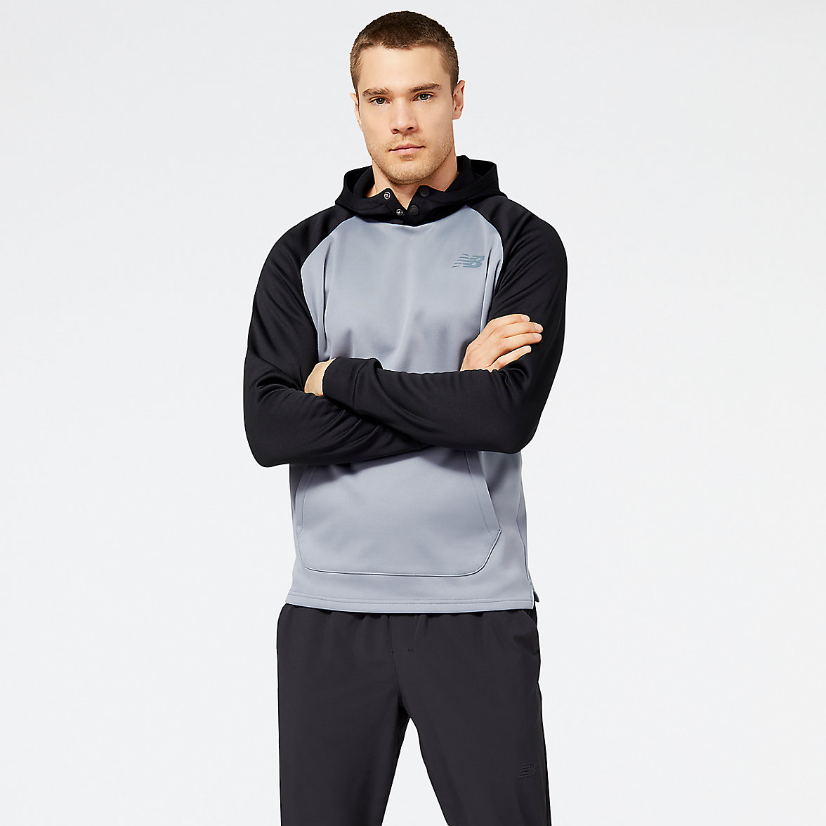 Bluzy Z Kapturem New Balance Baseball Pull Over Męskie Czarne | 754231-JRN