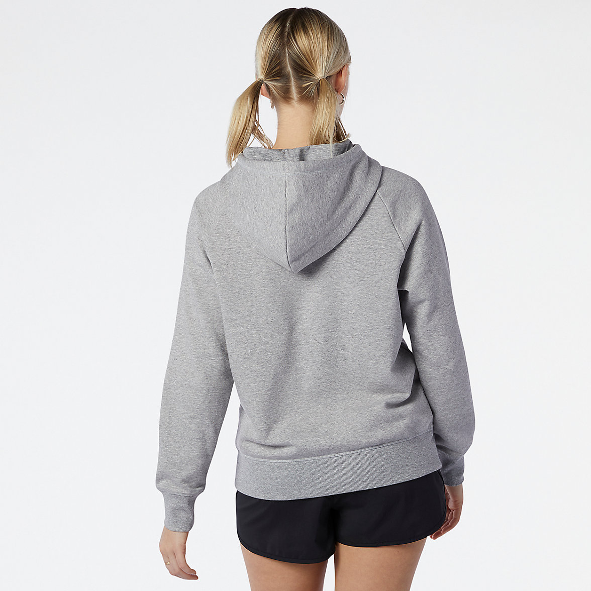 Bluzy Z Kapturem New Balance NB Essentials Damskie Szare | 194675-DQX
