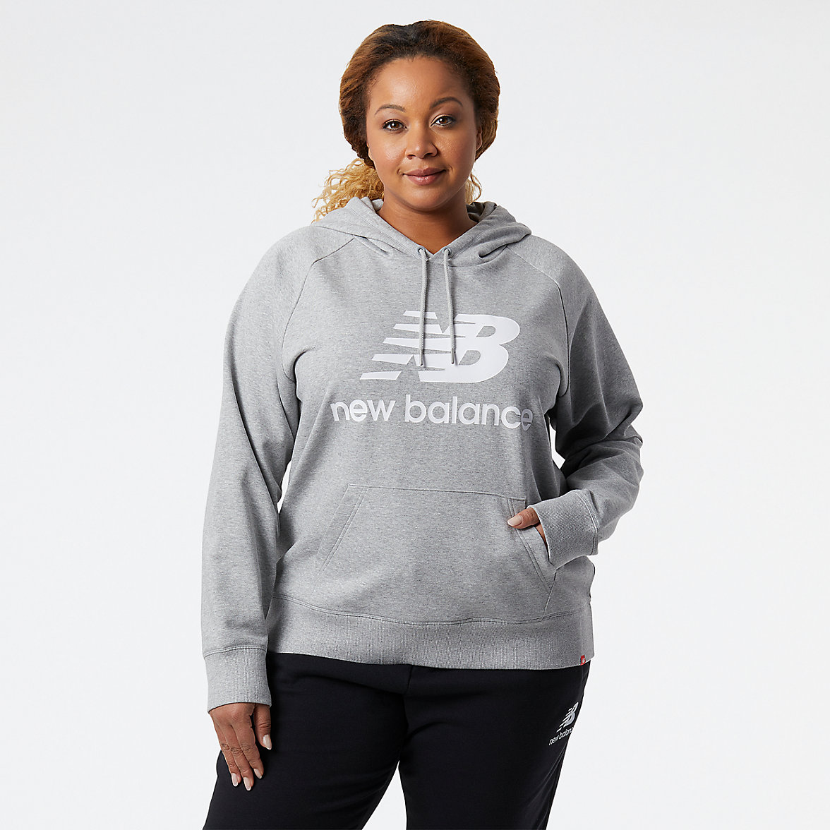 Bluzy Z Kapturem New Balance NB Essentials Damskie Szare | 562874-RUC