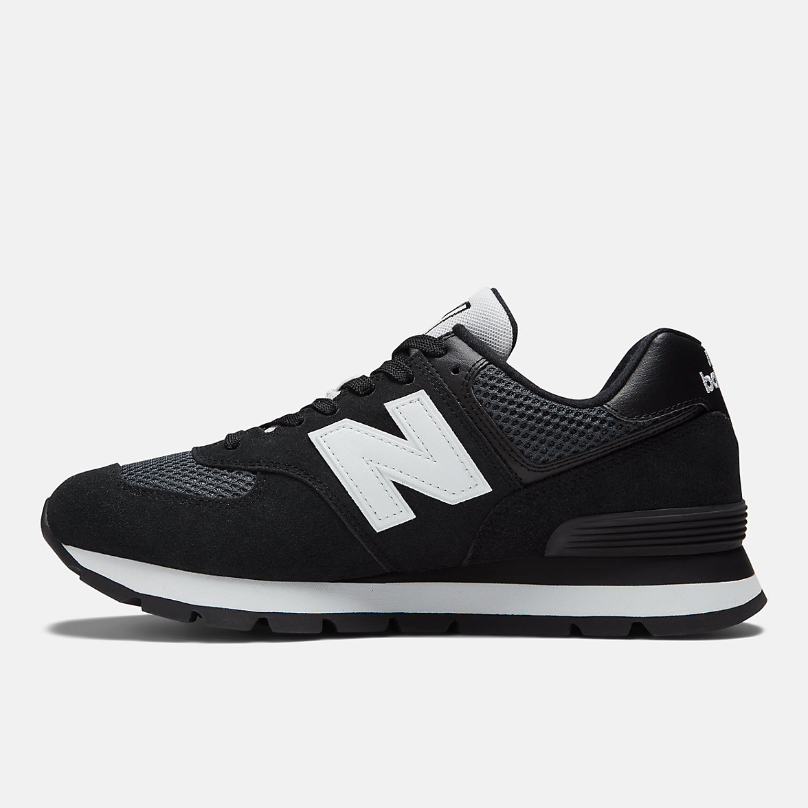 Buty Lifestyle New Balance 574 Rugged Męskie Czarne Białe | 321497-HXE