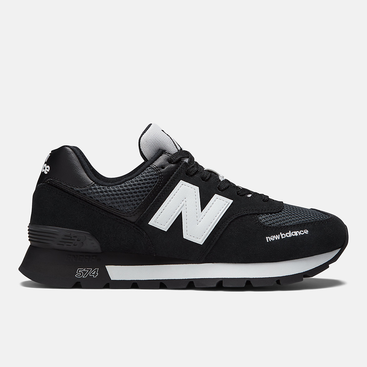 Buty Lifestyle New Balance 574 Rugged Męskie Czarne Białe | 321497-HXE