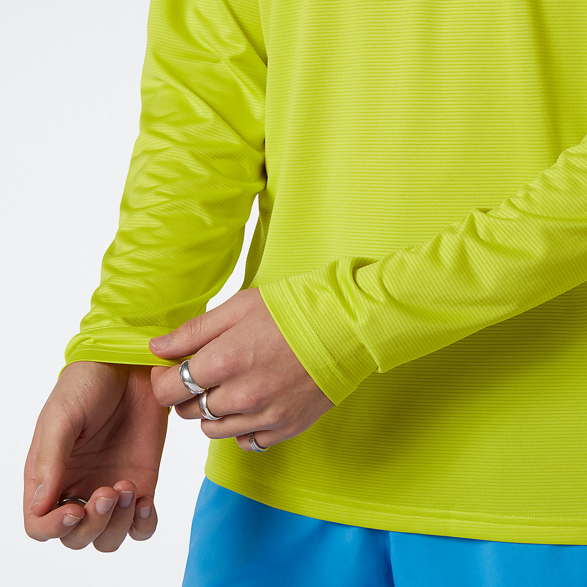 Koszule New Balance Accelerate Long Męskie Żółte | 179520-FRC
