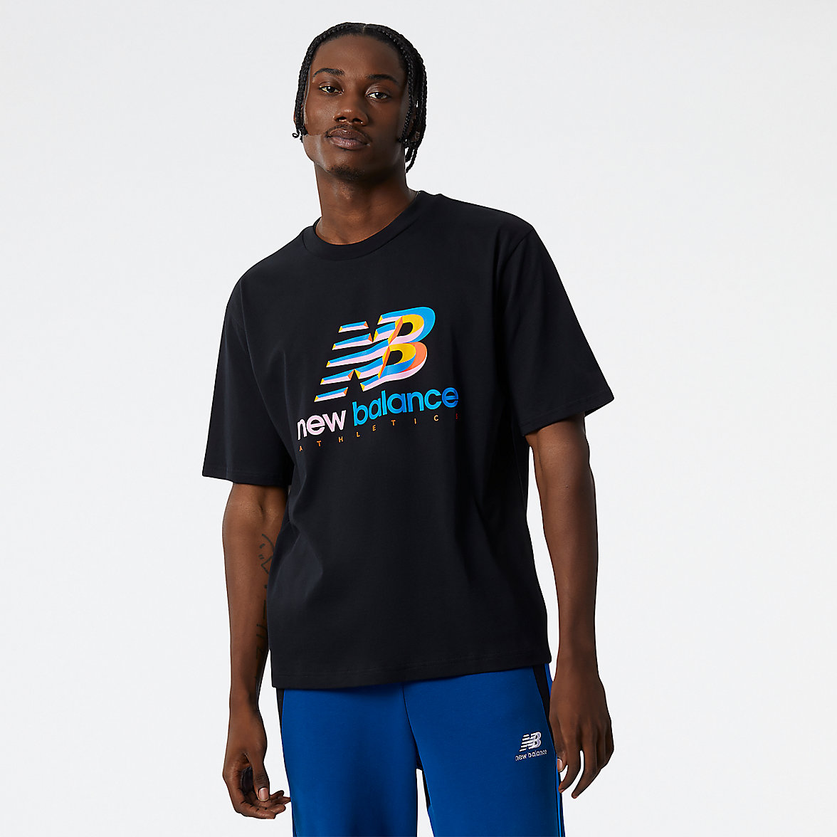 Koszule New Balance NB Athletics Amplified Logo Męskie Czarne | 675829-JXG