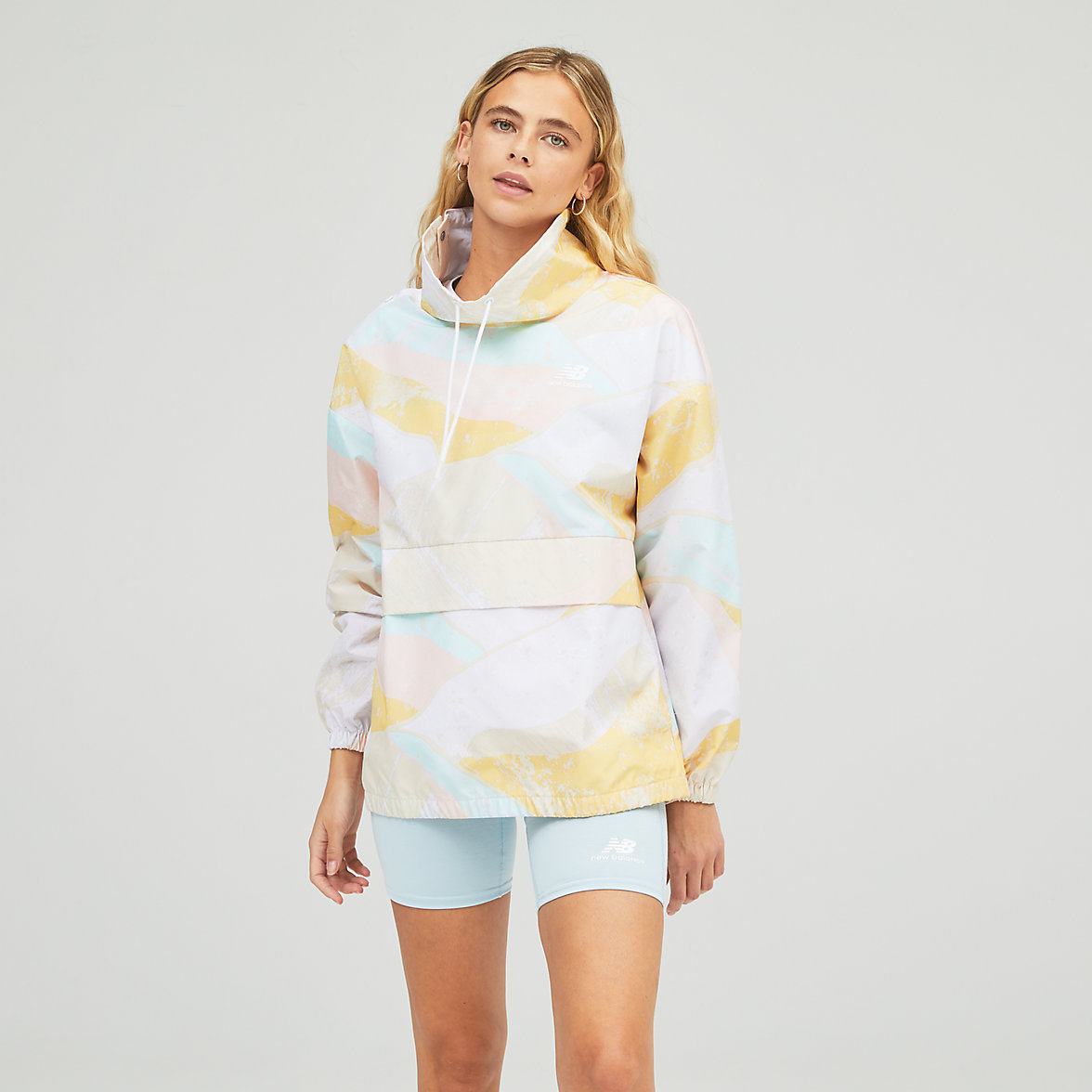 Koszule New Balance NB Athletics Mystic Minerals Anorak Damskie Białe Kolorowe | 294387-QVB