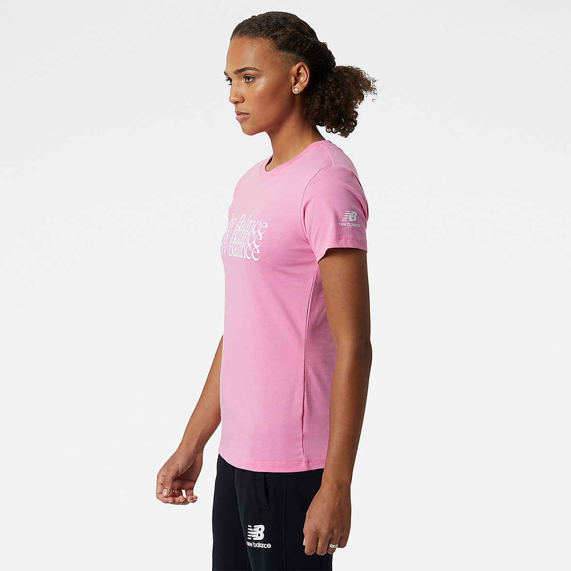 Koszule New Balance NB Essentials Celebrate Damskie Różowe | 594617-LRW