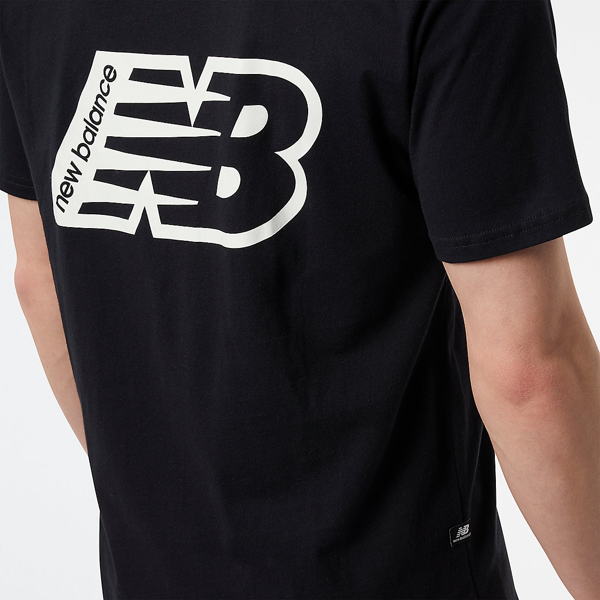Koszule New Balance NB Essentials Grafiką 2 Męskie Czarne | 725640-QFR