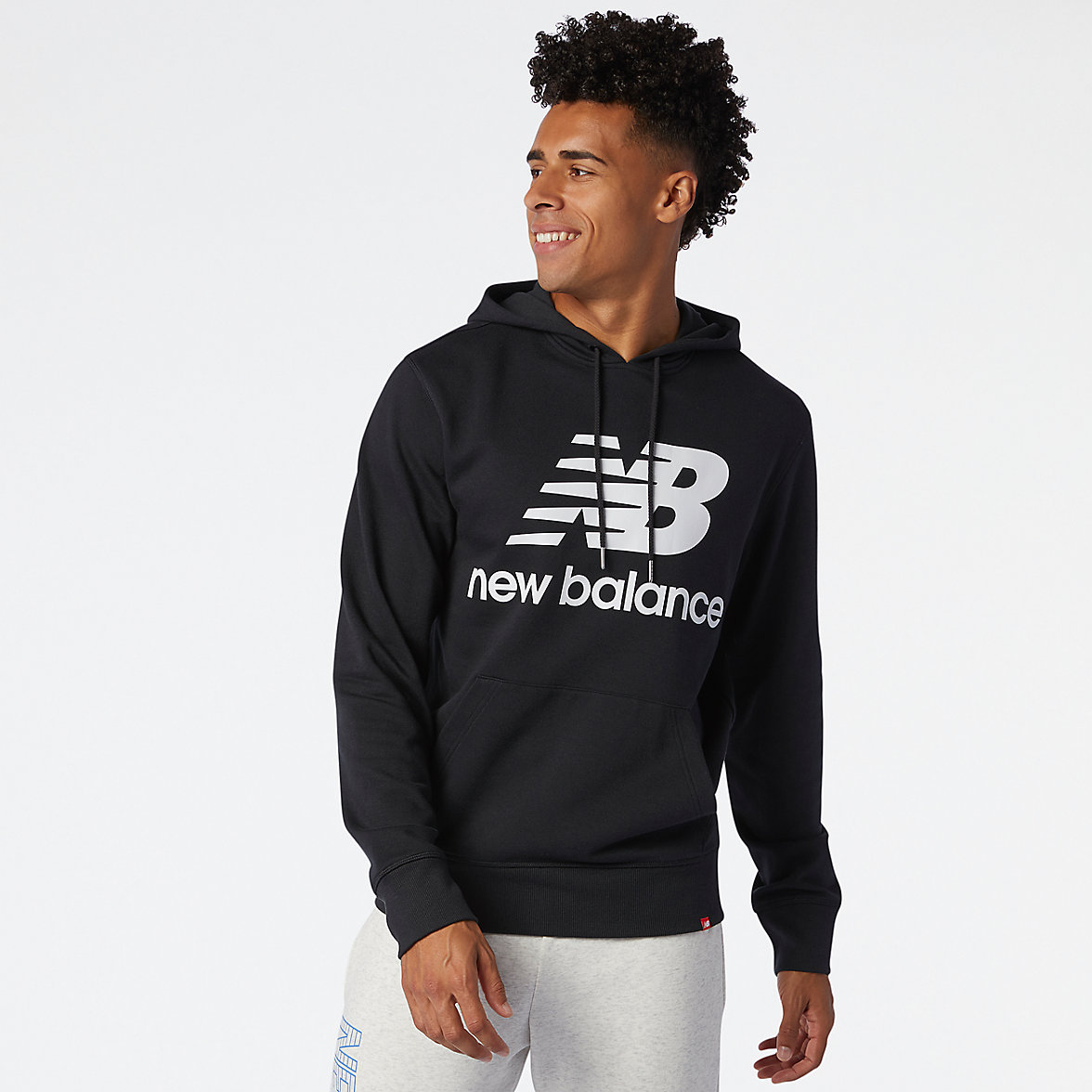Koszule New Balance NB Essentials Męskie Czarne | 467980-VRM