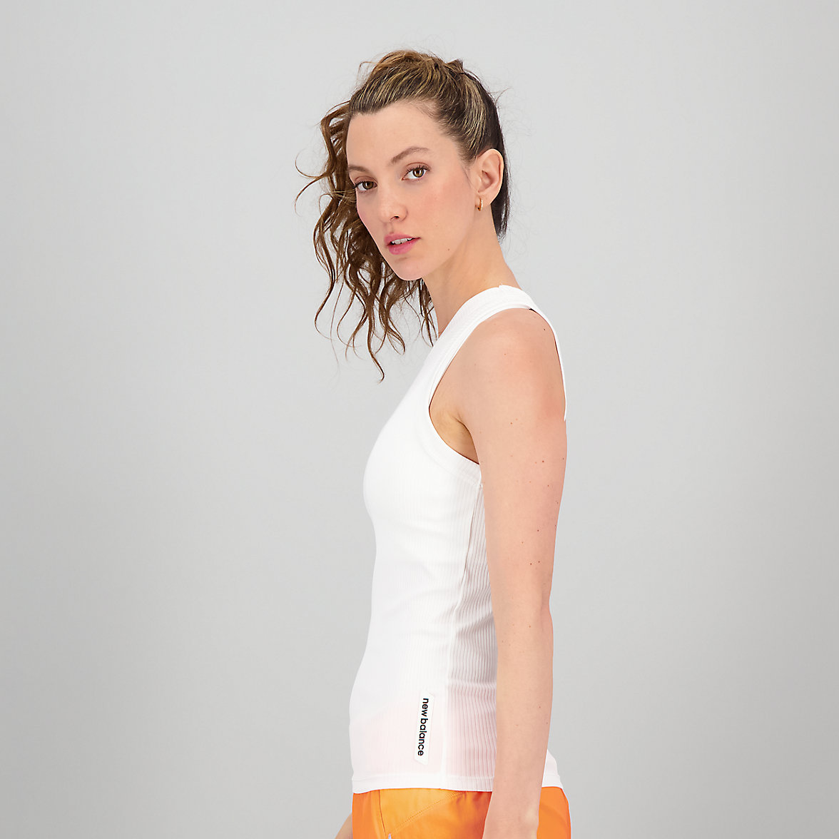 Koszule New Balance Perfect Rib Damskie Białe | 703168-HJL