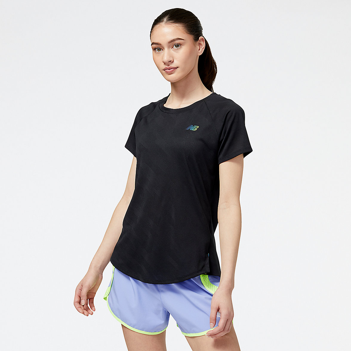 Koszule New Balance Q Speed Jacquard Damskie Czarne | 762384-EVL