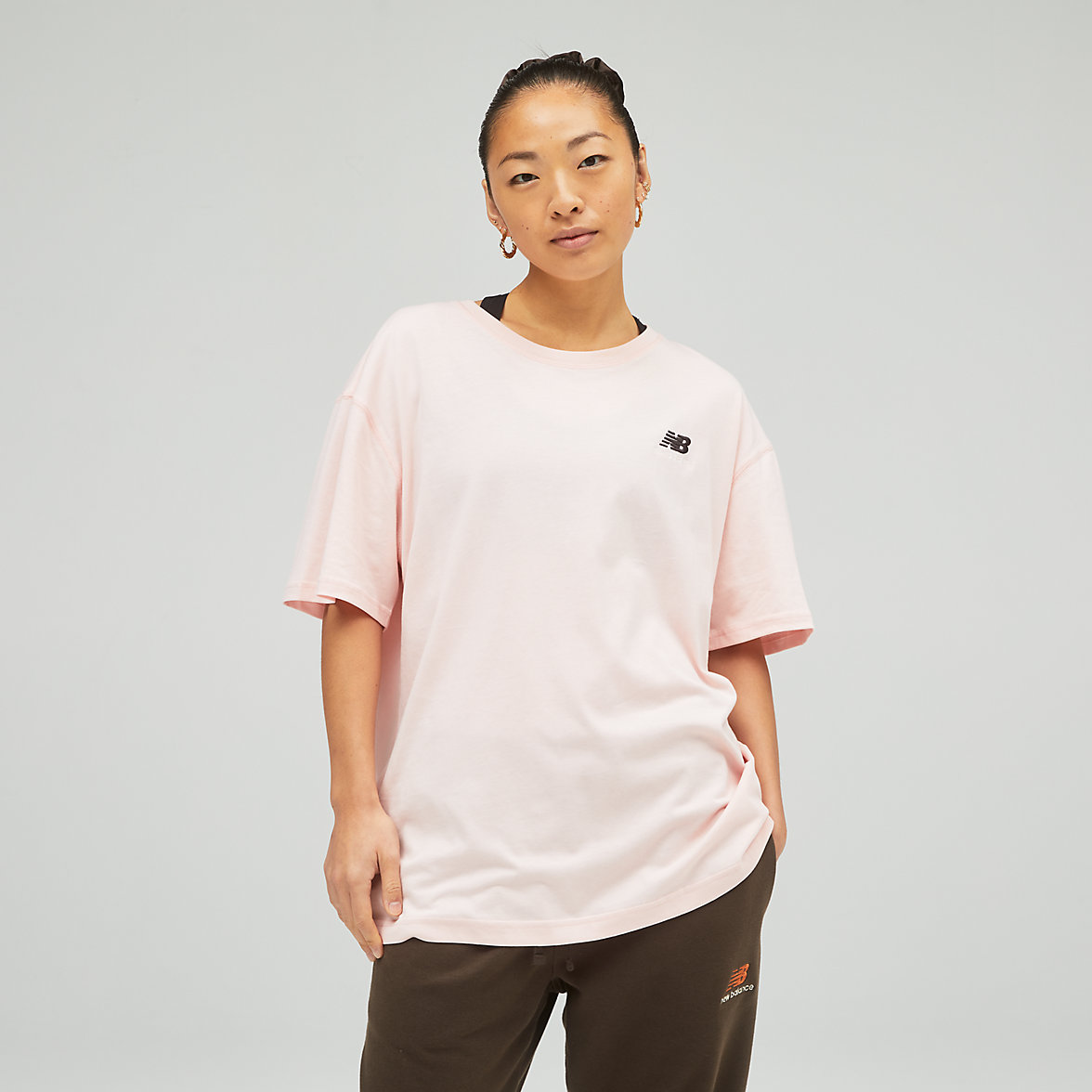 Koszule New Balance Uni-ssentials Bawełniane Damskie Różowe | 125964-GZW