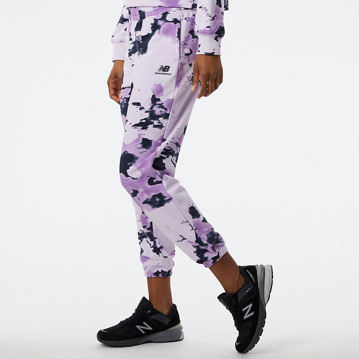 Legginsy New Balance NB Athletics Minimize Tie Dye Damskie Szare | 093817-VJT