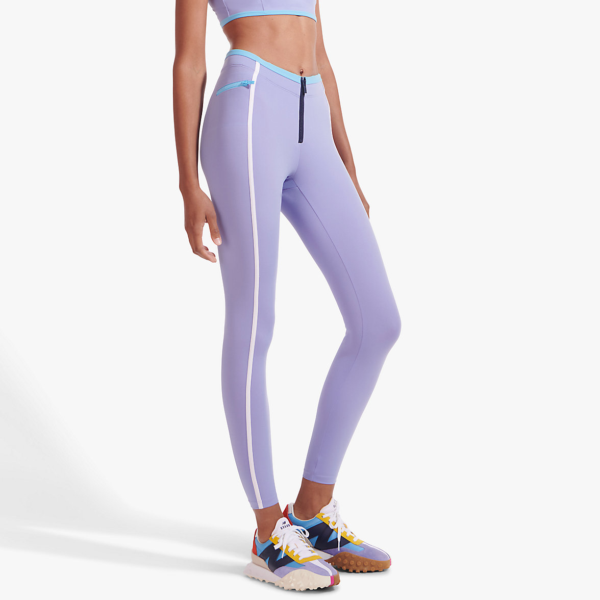 Legginsy New Balance STAUD Damskie Fioletowe | 382019-QZO