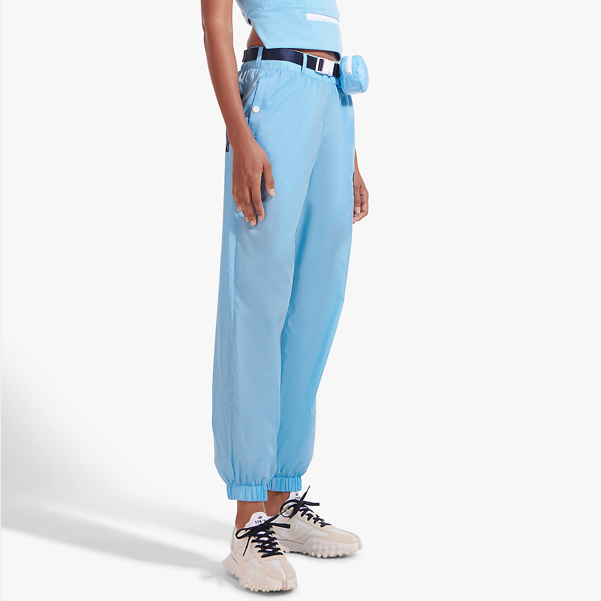 Legginsy New Balance STAUD Track Damskie Niebieskie | 059276-BYO