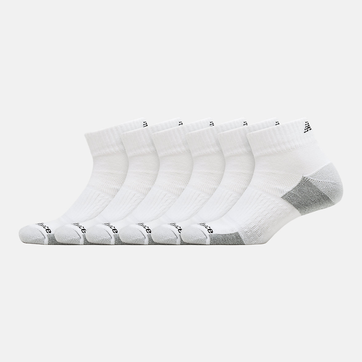 Skarpety New Balance Amortyzowane Ankle 6 Pack Męskie Białe | 197430-GAJ