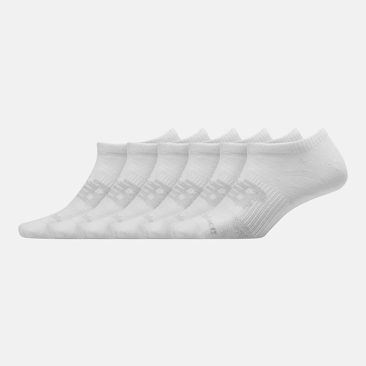 Skarpety New Balance Płaskie Knit No Show 6 Pack Damskie Białe | 207453-CAI