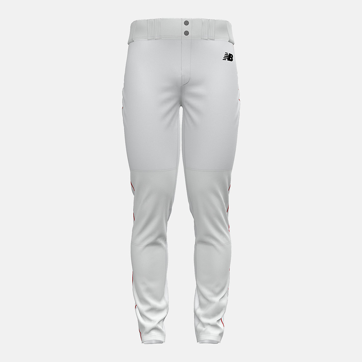Spodnie New Balance Adversary 2 Baseball Piped Tapered Męskie Białe Czerwone | 935481-XWO