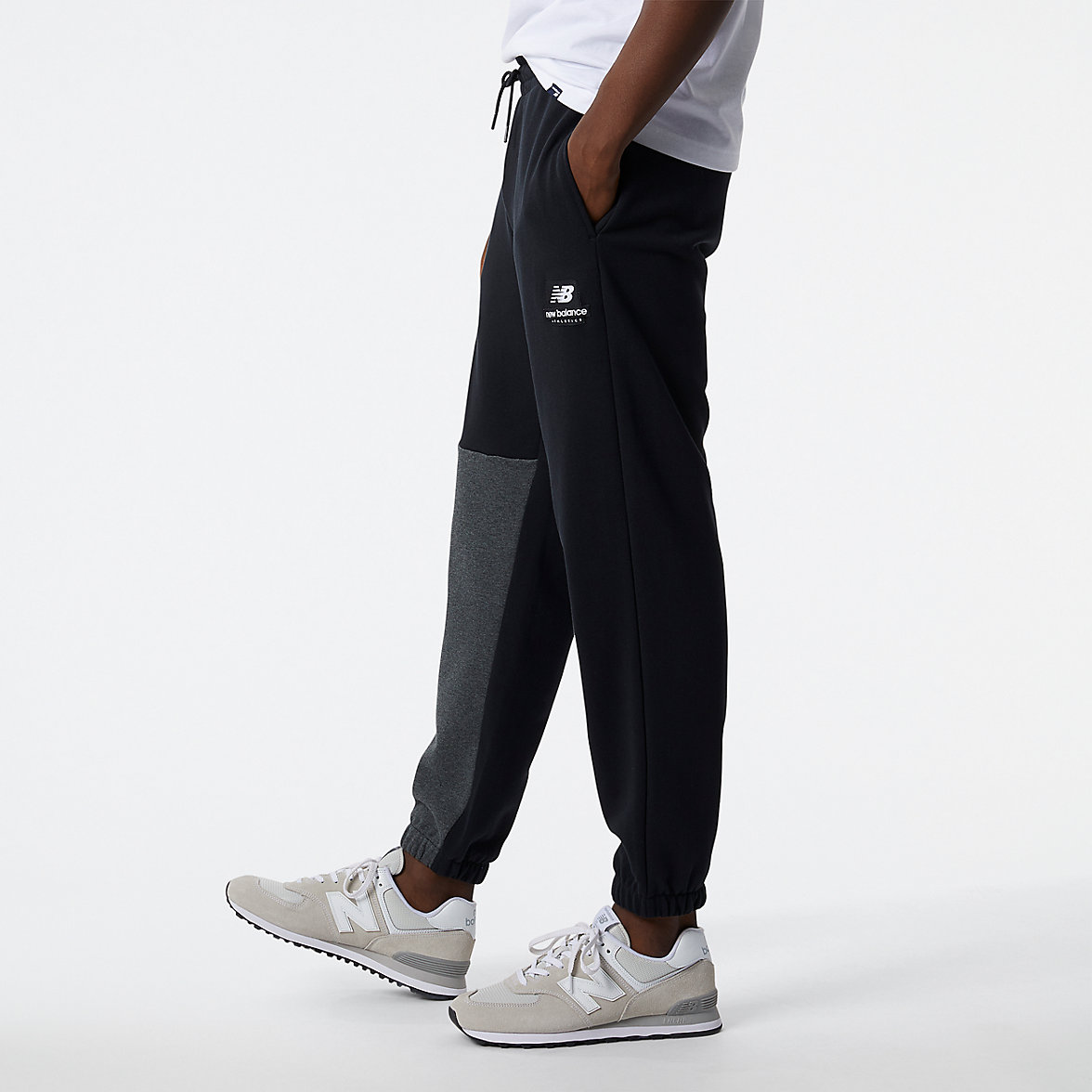 Spodnie New Balance NB Athletics Renew Askew Męskie Czarne | 803256-OYS