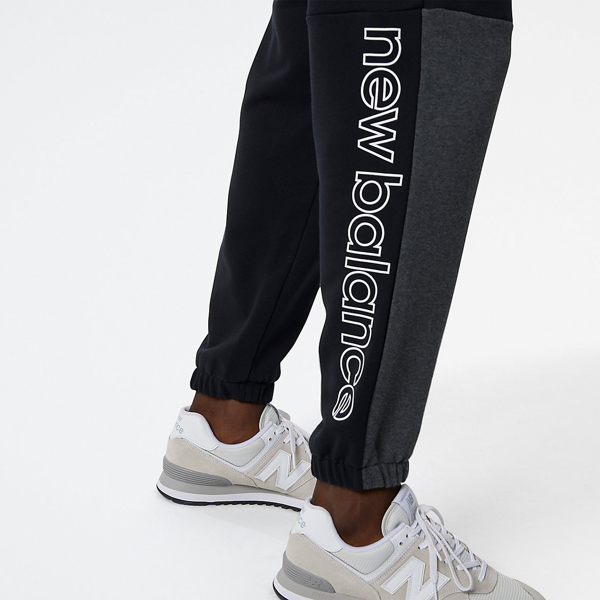 Spodnie New Balance NB Athletics Renew Askew Męskie Czarne | 803256-OYS