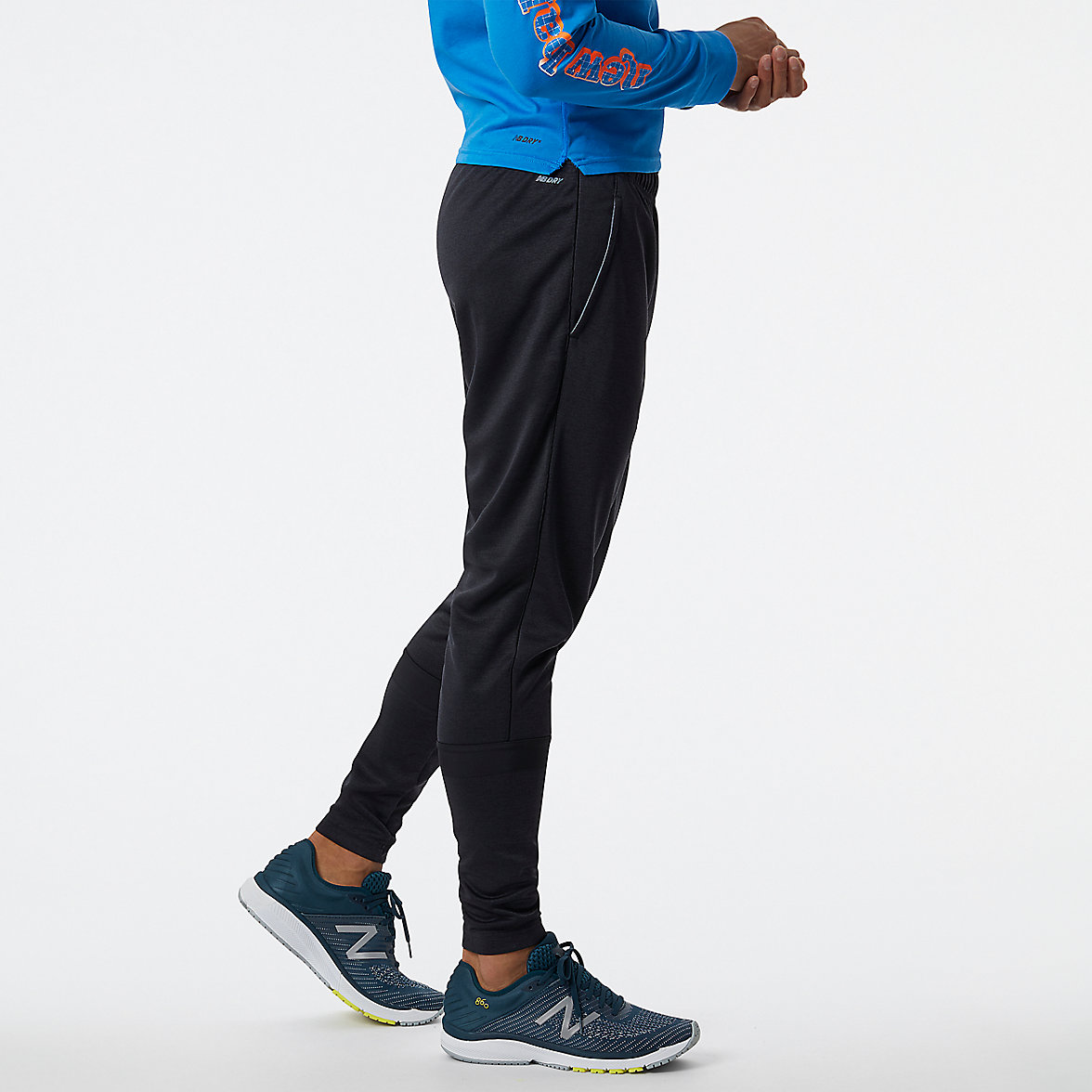 Spodnie New Balance Tenacity Knit Męskie Czarne | 847391-AUQ