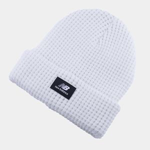Czapki New Balance Waffle Knit Cuffed Damskie Białe | 620715-CBW